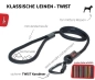 Preview: klassische Hundeleine TWIST - M - 145cm - schwarz